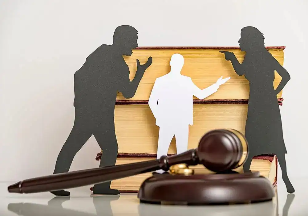 image of couple arguing through divorce Plymouth